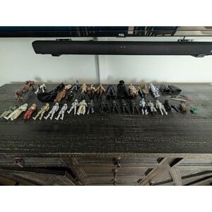 Star Wars Various Action Figure Lot Of 33 With Some Accessories Sizes & Years